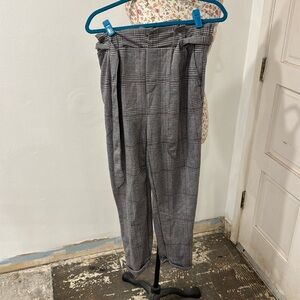 Love Tree Grey Stretchy Houndstooth Work Pants